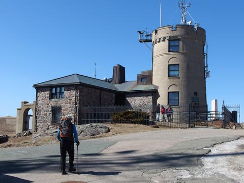 Blue Hill Meteorological Observatory on top of Great Blue Hill at Blue Hills Reservation in Massachusetts