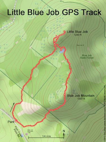 Blue Job Mountain gps track