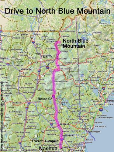 North Blue Mountain drive route