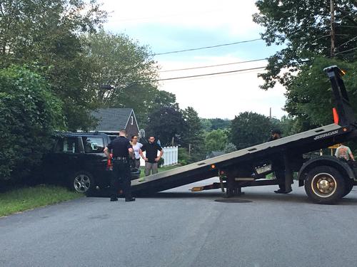 car accident on the way home from Bolton Mountain in northern Vermont