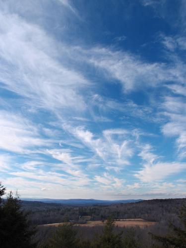 view in January from the summit of Bond Mountain in Maine