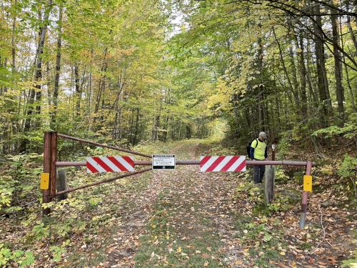 road in October to Brown Ash Swamp Mountain in New Hampshire