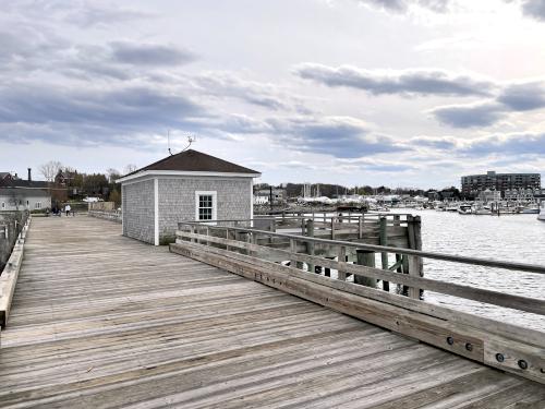 dock in May beside Bug Light Park near Portland in southern Maine