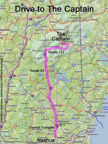 The Captain drive route