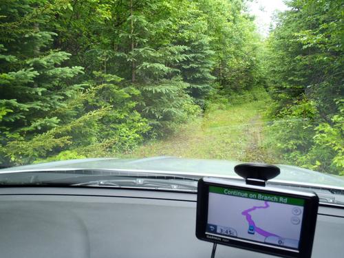 lumber road drive to Caribou Mountain in Maine