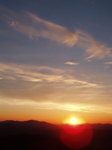 sunrise on Mount Carrigain in New Hampshire