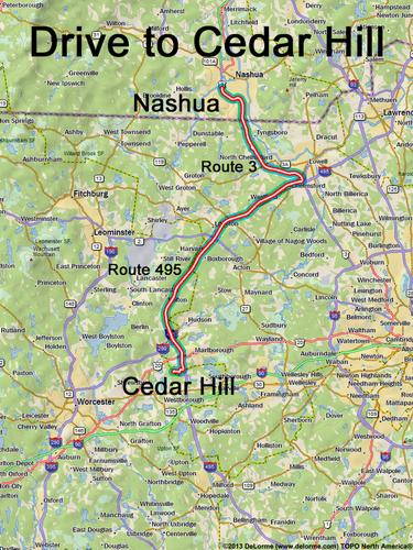 Cedar Hill drive route