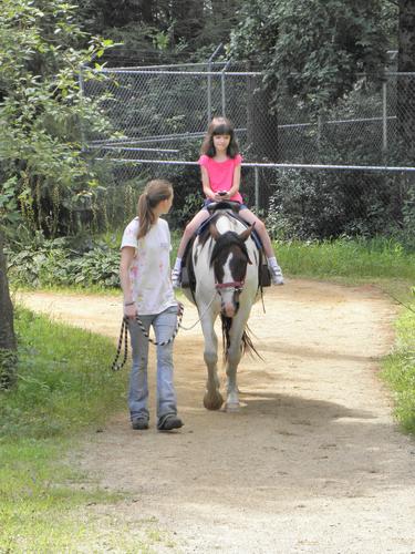 pony rider at Charmingfare Farm in New Hampshire