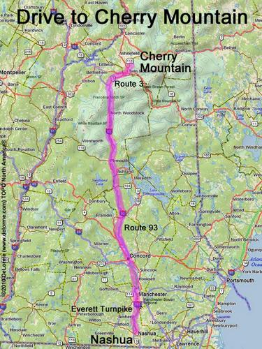 Cherry Mountain drive route