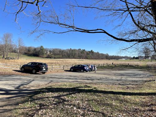 parking in November at Chestnut Hill Farm in eastern Massachusetts