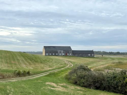 Proctor Barn in October on Choate Island in northeast Massachusetts