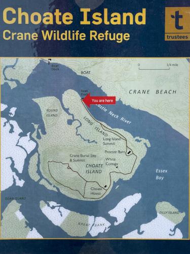 map of Choate Island in northeast Massachusetts