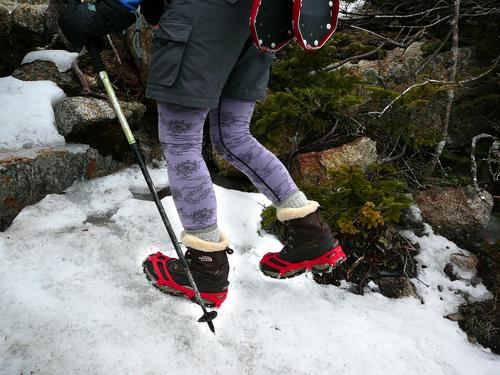 hiker on Mount Chocorua in New Hampshire