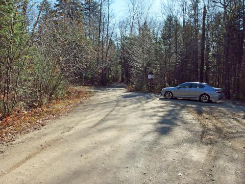 parking at Cilley Northwest Mount in New Hampshire