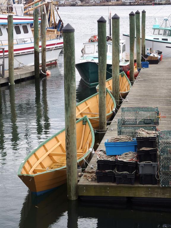 dock scene in March at Gloucester harbor near Coolidge Reservation in northeastern Massachusetts