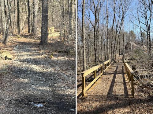 trails in March at Costa Conservation Area in southern NH