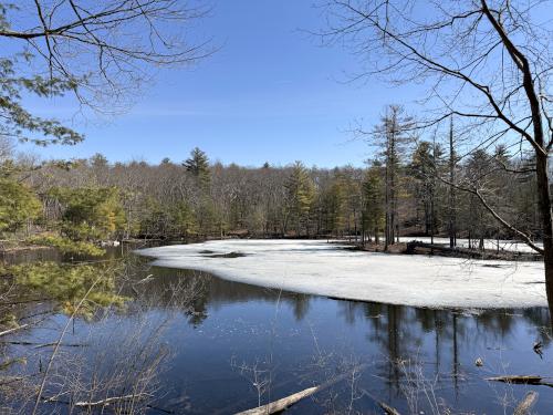 Moose Pond in March at Costa Conservation Area in southern NH
