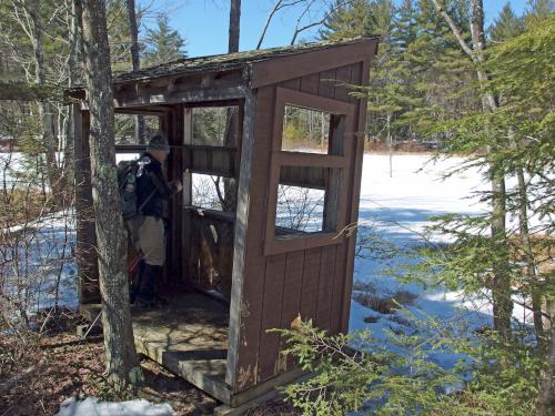 viewing bline at Crotched Mountain Town Forest in New Hampshire