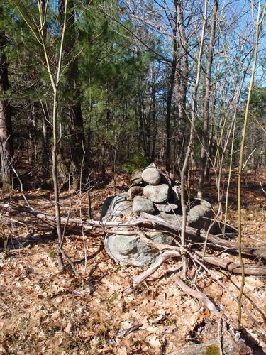 cairn on the summit of Crows Nest mountain in New Hampshire