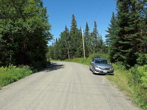 car parking spot at Dead Water Ridge South in northern New Hampshire