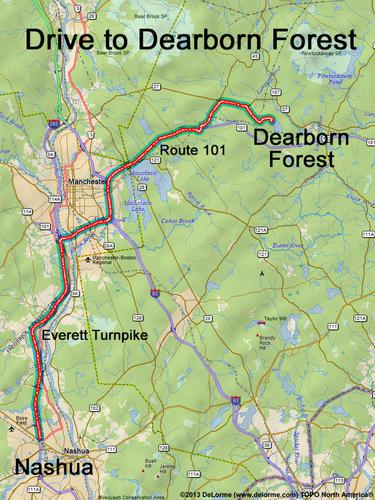 Dearborn Forest drive route