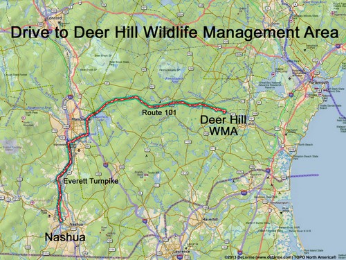 Deer Hill WMA drive route