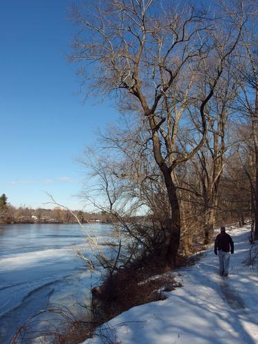 trail at Deer Jump Reservation in northeastern Massachusetts