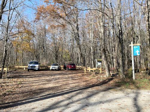 parking in November at Dry Hill in western MA