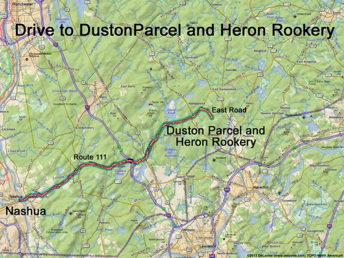 Duston Parcel and Heron Rookery drive route