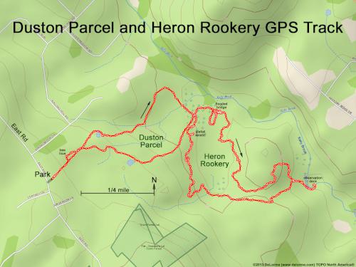 GPS track in April at Duston Parcel and Heron Rookery in southeast NH