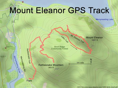 GPS track at Mount Eleanor in New Hampshire