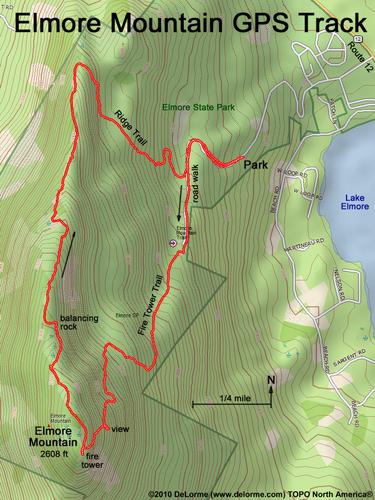 Elmore Mountain gps track