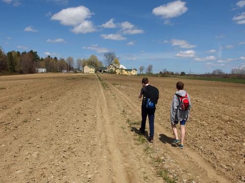 approaching Dimond Hill Farm on the West End Farm Trail in Concord, New Hampshire