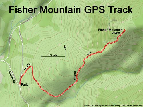 Fisher Mountain gps track