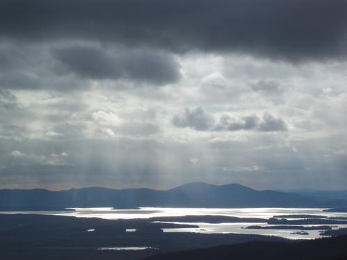 stormy view from the summit of Mount Flagg in New Hampshire