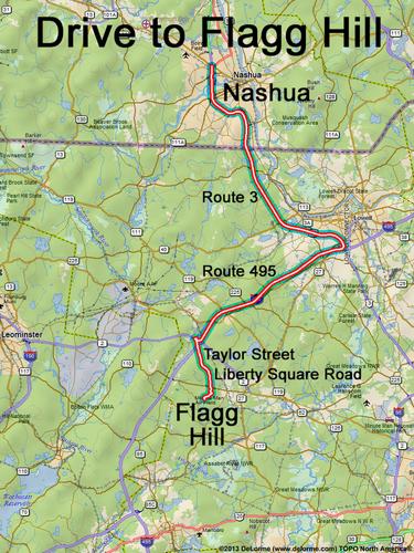 Flagg Hill drive route