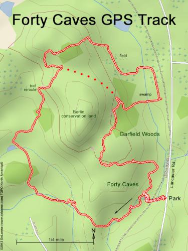 Forty Caves gps track