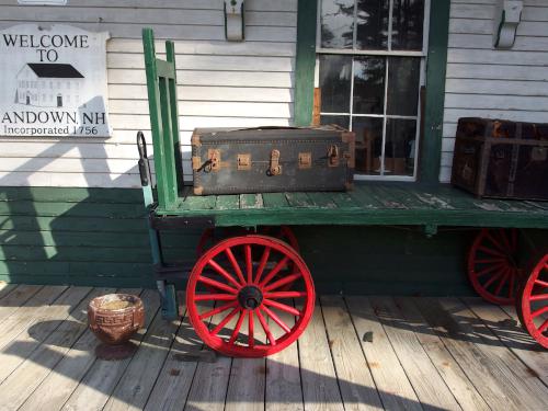 wagon in November on the Fremont Rail Trail in southern New Hampshire