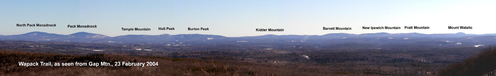 wapack trail panorama