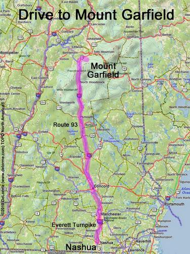 Mount Garfield drive route