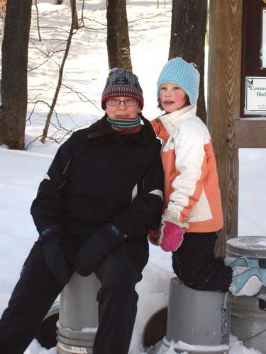 Linda and Jas at the Gile Mountain trailhead in eastern Vermont