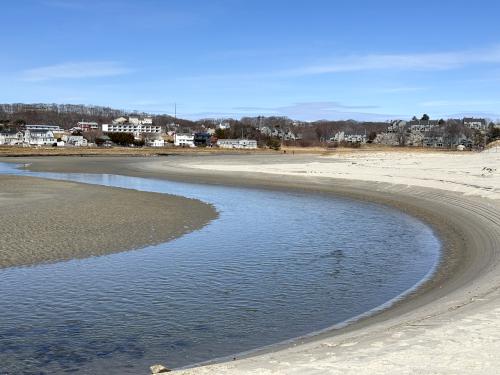 Saratog Creek in March at Good Harbor Beach in eastern MA