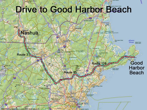 Good Harbor Beach drive route