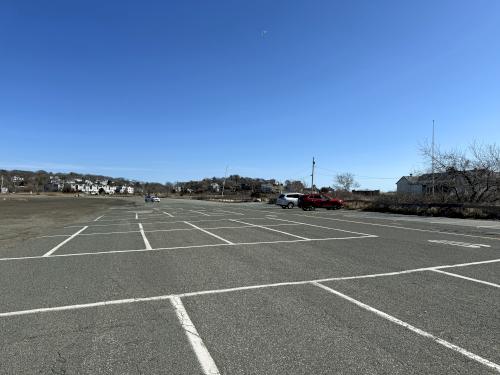 parking in March at Good Harbor Beach in eastern MA