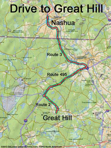 Great Hill drive route