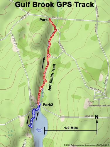 Gulf Brook Conservation Area gps track