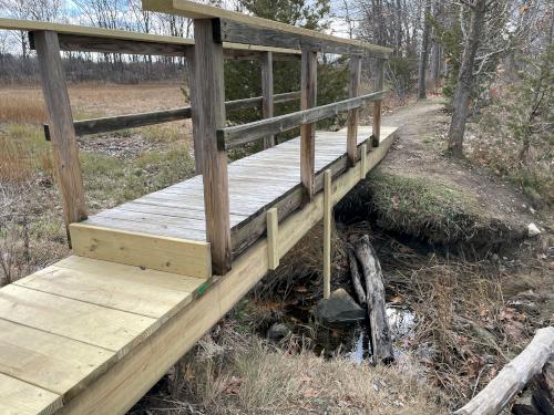footbridge at Hamlin Reservation in northeast Massachusetts