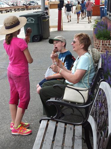snack time at Hampton Beach in New Hampshire