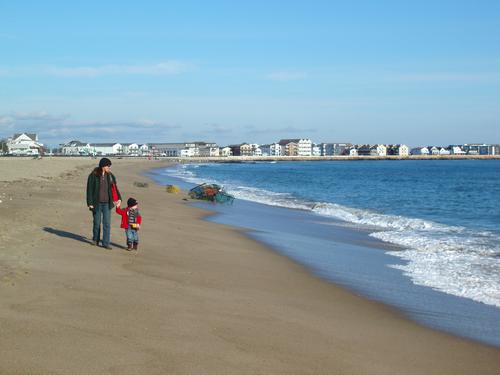 visitors at Hampton Beach in New Hampshire