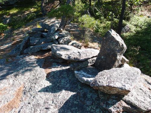 stone chairs on the summit of Haystack Mountain in New Hampshire